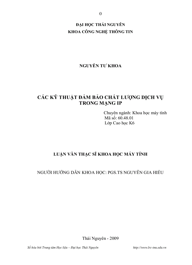 image for page Các kỹ thuật đảm bảo chất lượng dịch vụ trong mạng ip