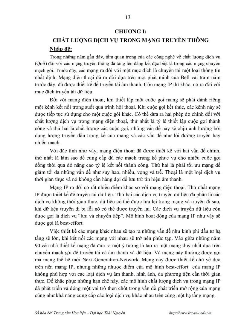 image for page Các kỹ thuật đảm bảo chất lượng dịch vụ trong mạng ip