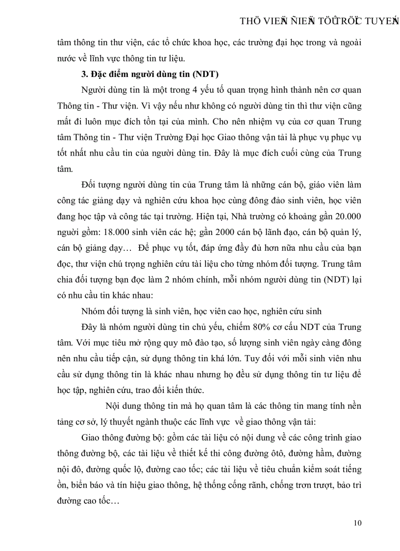 image for page Tổ chức và hoạt động của Trung tâm Thông tin Thư viện Trường Đại học Giao thông Vận tải Hà Nội