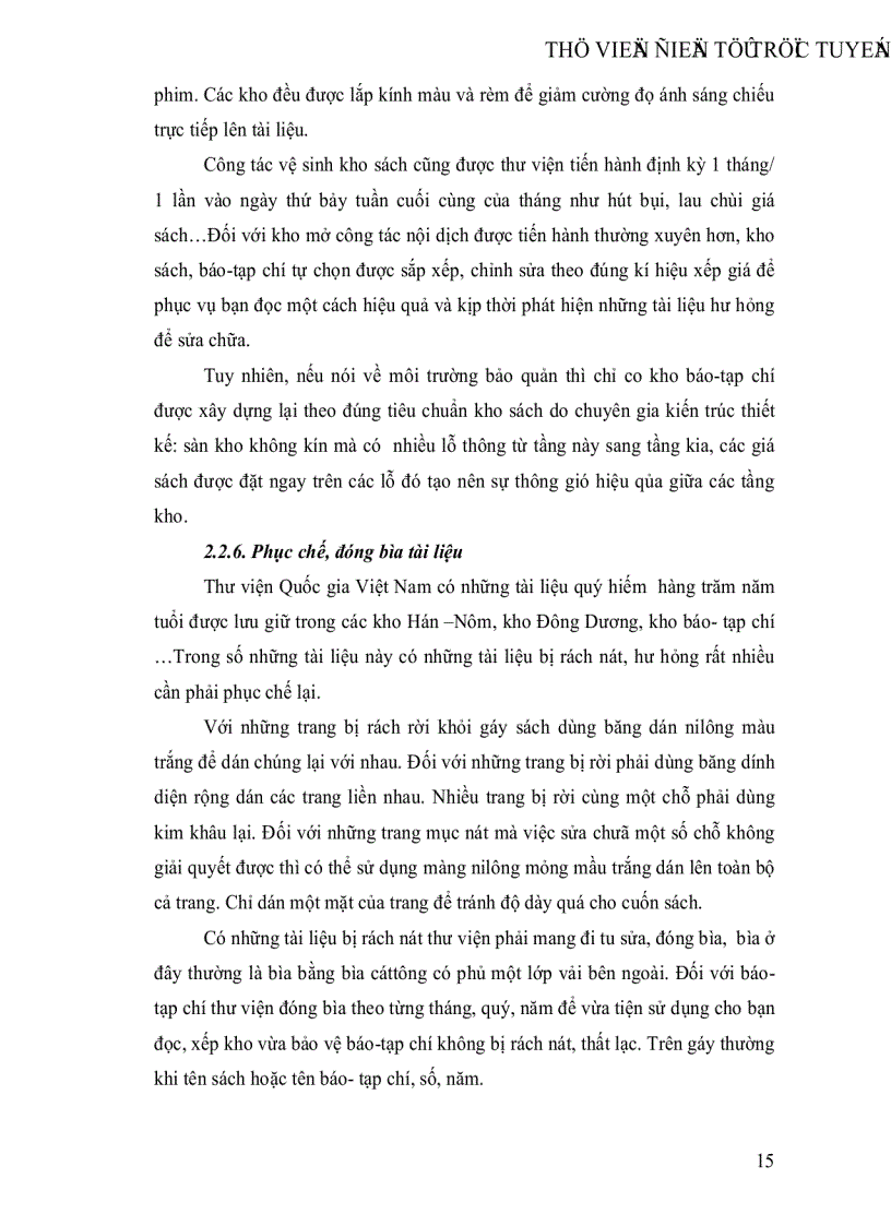 image for page Công tác bảo quản tài liệu tại Thư viện quốc gia Việt Nam