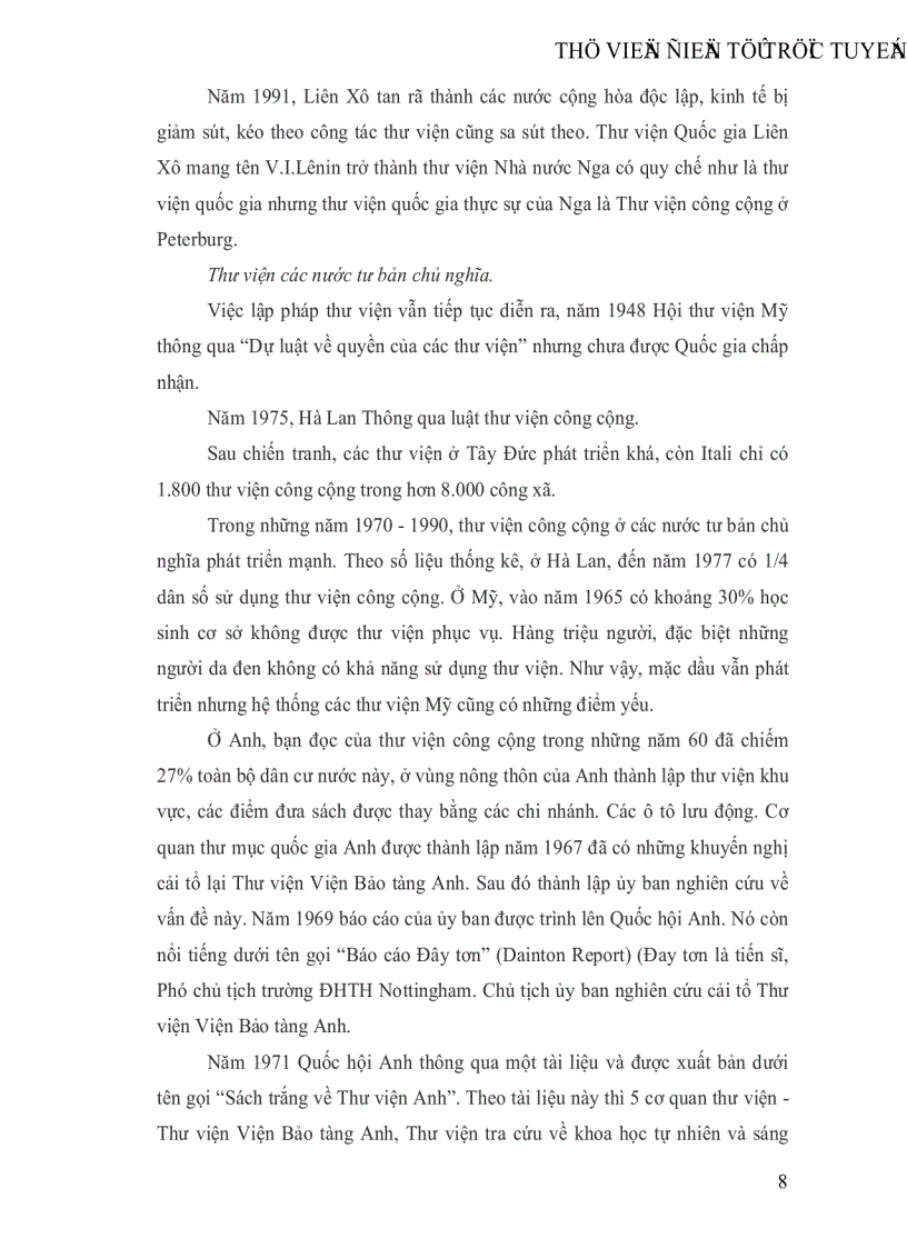 image for page Những vấn đề mới của sự nghiệp thư viện thế giới nửa cuối thế kỷ XX