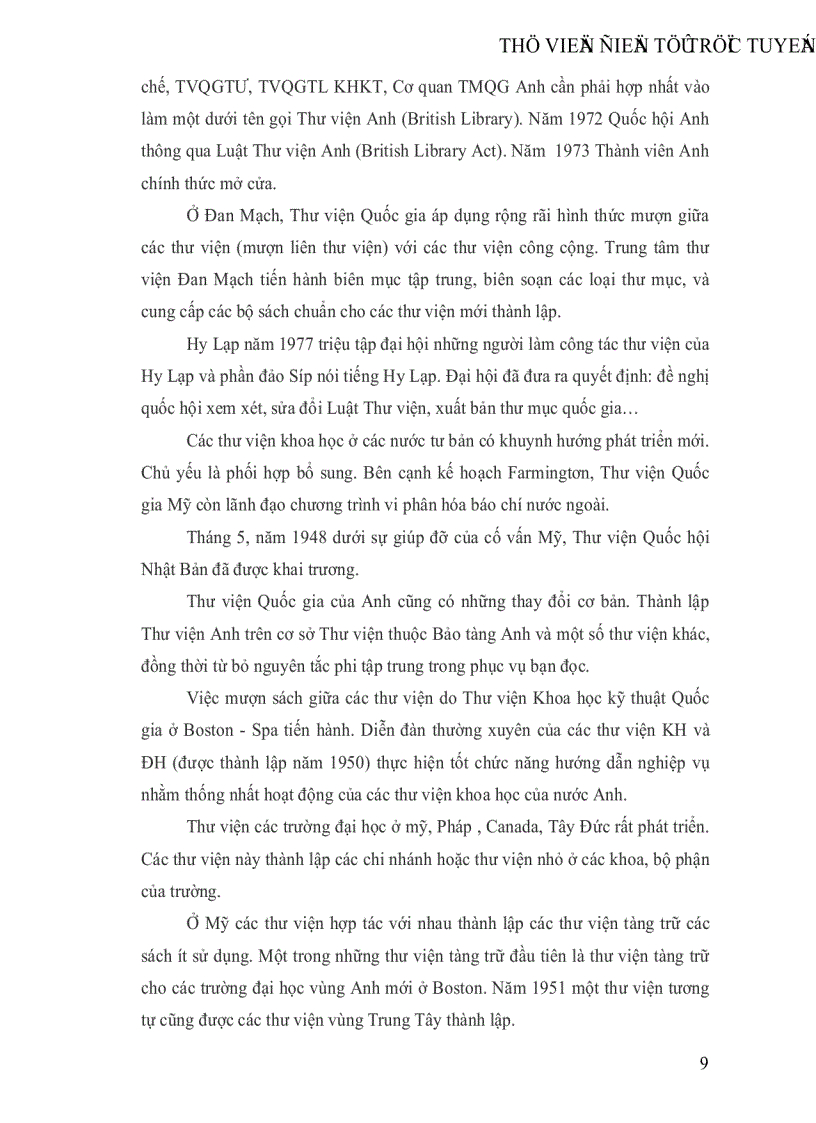 image for page Những vấn đề mới của sự nghiệp thư viện thế giới nửa cuối thế kỷ XX