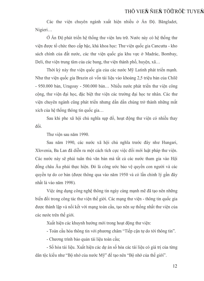 image for page Những vấn đề mới của sự nghiệp thư viện thế giới nửa cuối thế kỷ XX