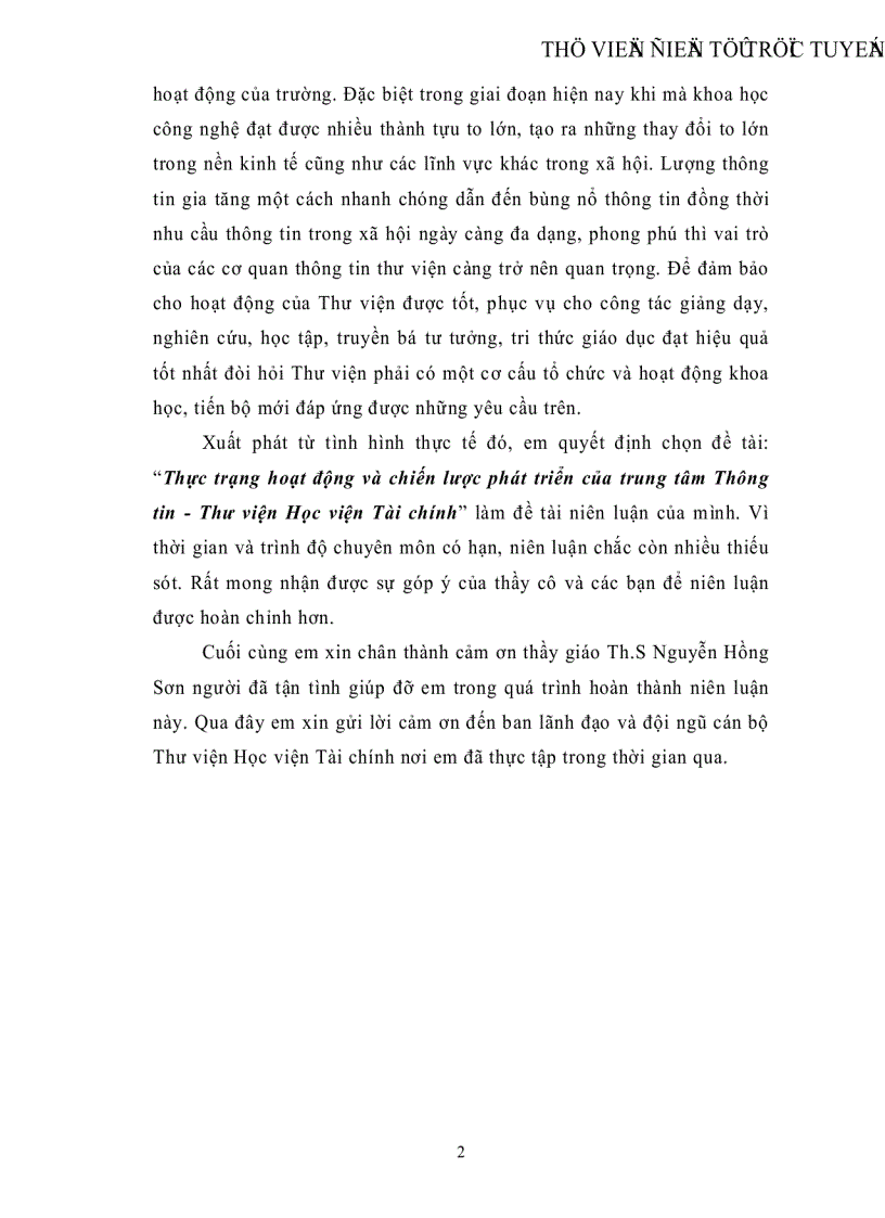 image for page Thực trạng hoạt động và chiến lược phát triển của trung tâm Thông tin Thư viện Học viện Tài chính