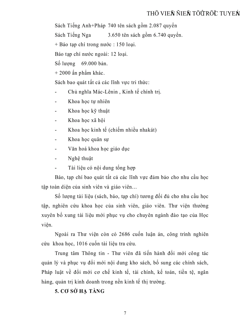 image for page Thực trạng hoạt động và chiến lược phát triển của trung tâm Thông tin Thư viện Học viện Tài chính