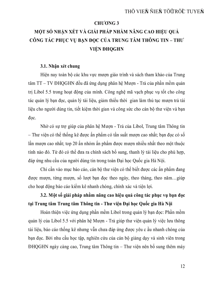 image for page Quá trình áp dụng phân hệ Mượn Trả của phần mềm Libol tại Trung tâm Thông tin Tư viện Đại học Quốc gia Hà Nội