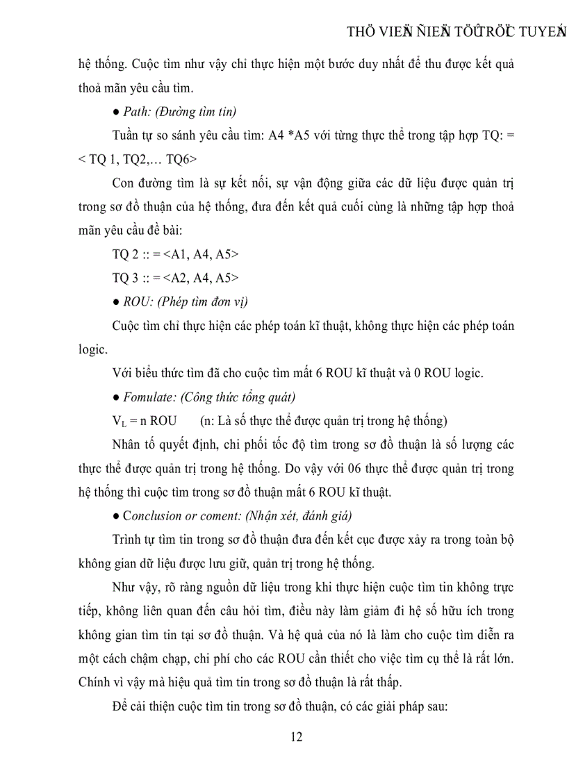 image for page Phân tích so sánh quá trình tìm tin trong sơ đồ thuận và sơ đồ đảo