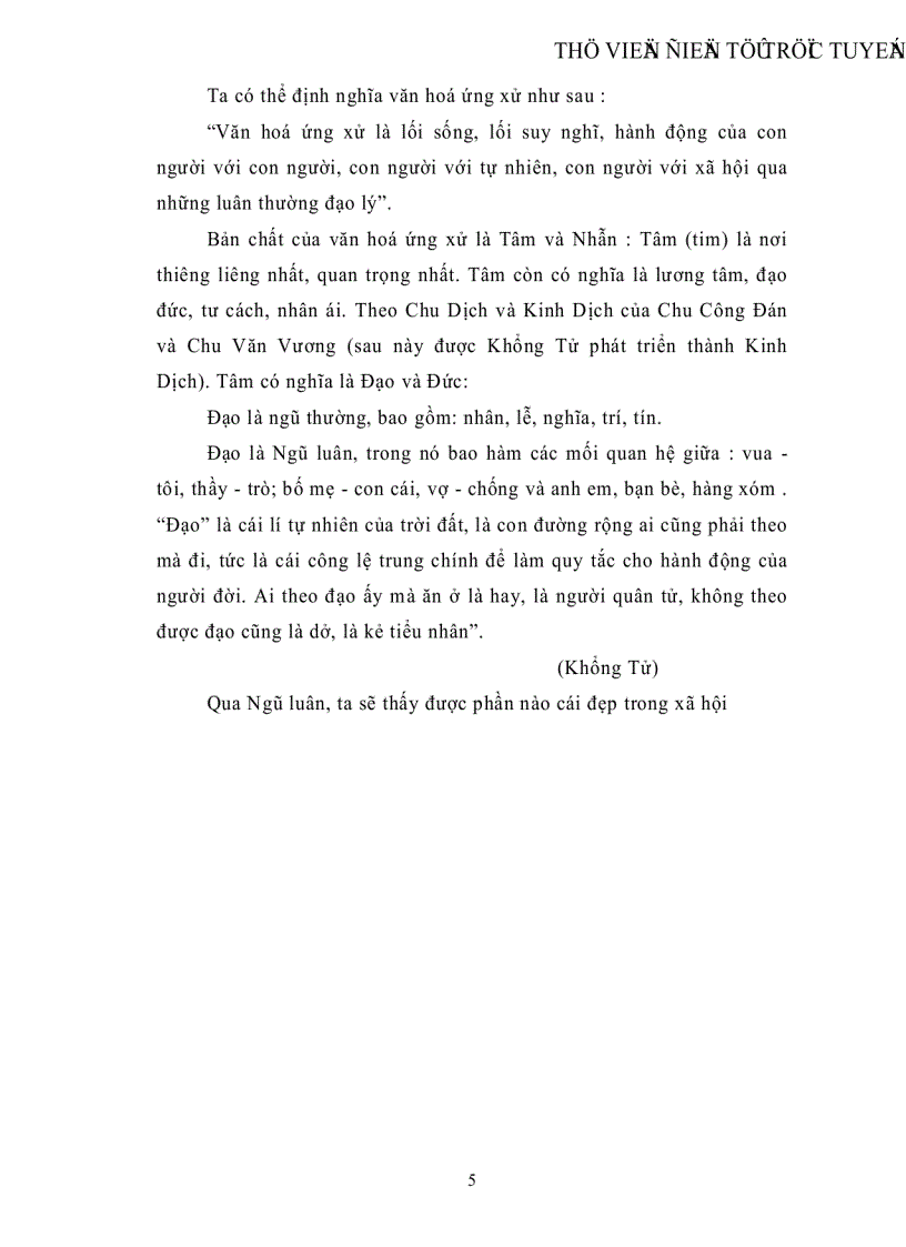 image for page Biện chứng cái đẹp trong xã hội thông qua ngũ luân