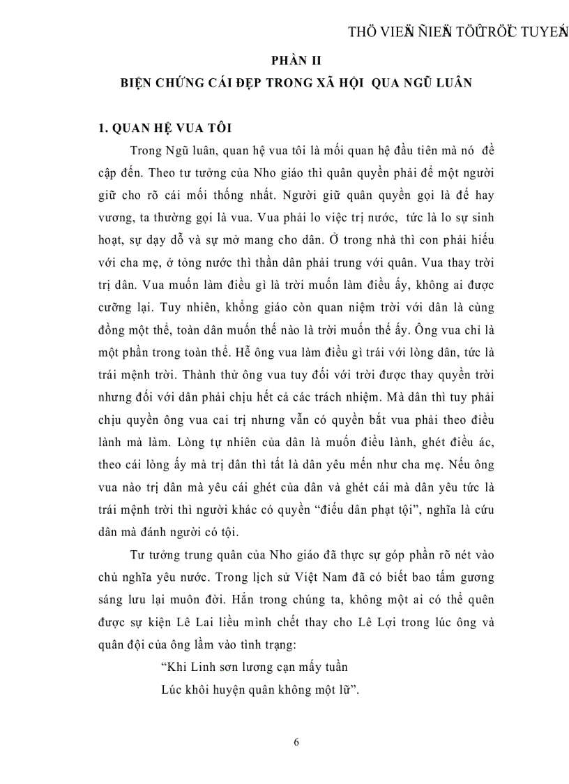 image for page Biện chứng cái đẹp trong xã hội thông qua ngũ luân