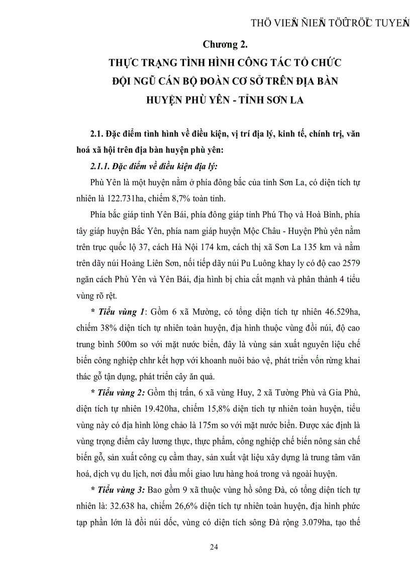 image for page Thực trạng và các giải pháp nhằm nâng cao chất lượng đội ngũ cán bộ Đoàn cơ sở trên địa bàn huyện Phù Yên Tỉnh Sơn La