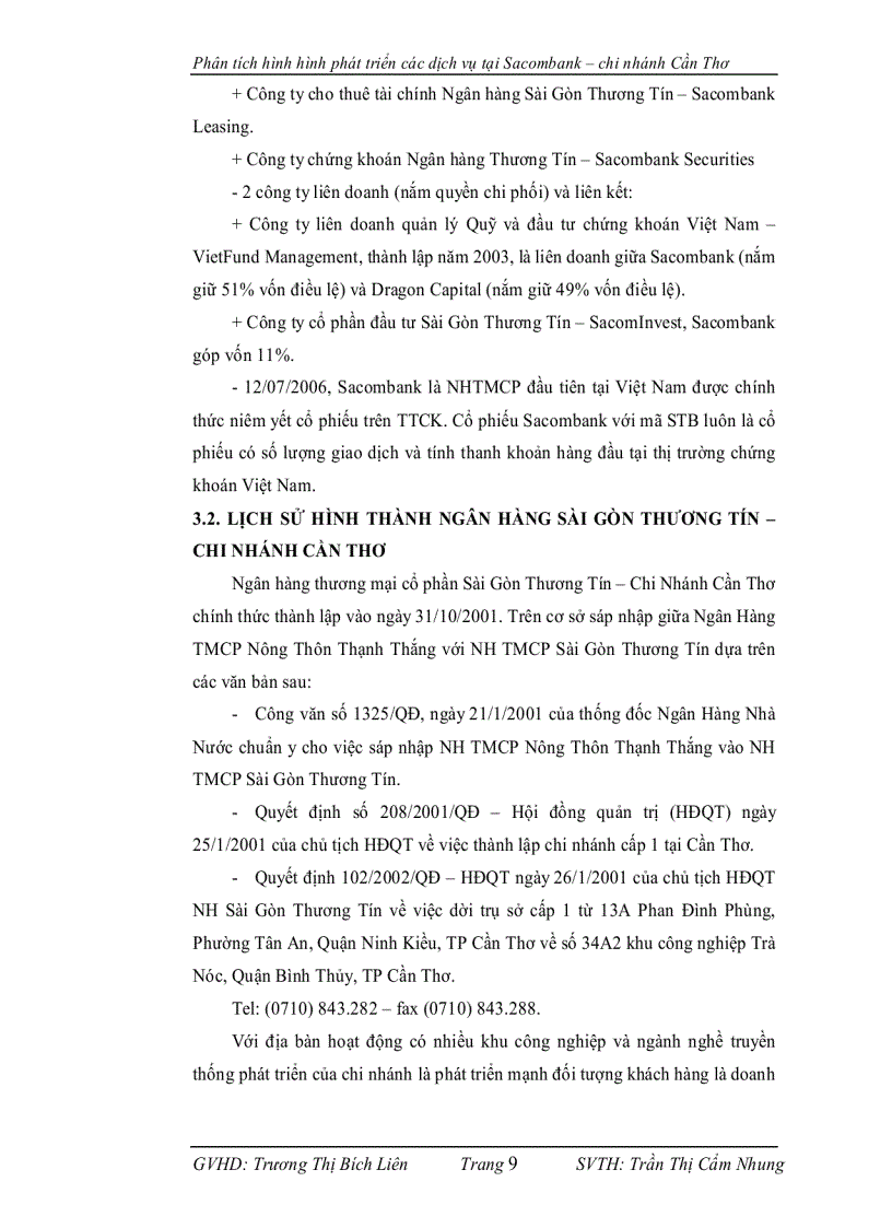 image for page Phân tích Phát Triển Các Dịch Vụ Tại ngân hàng thương mại cổ phần Sài Gòn Thương Tín Chi Nhánh Cần Thơ