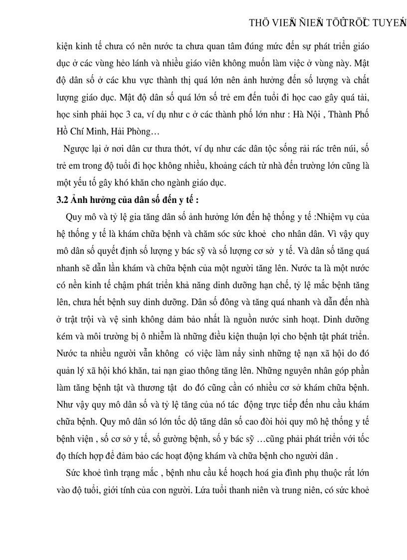 image for page Hãy nêu và phân tích ảnh hưởng của sự phát triển dân số đến kinh tế xã hội ở Việt Nam
