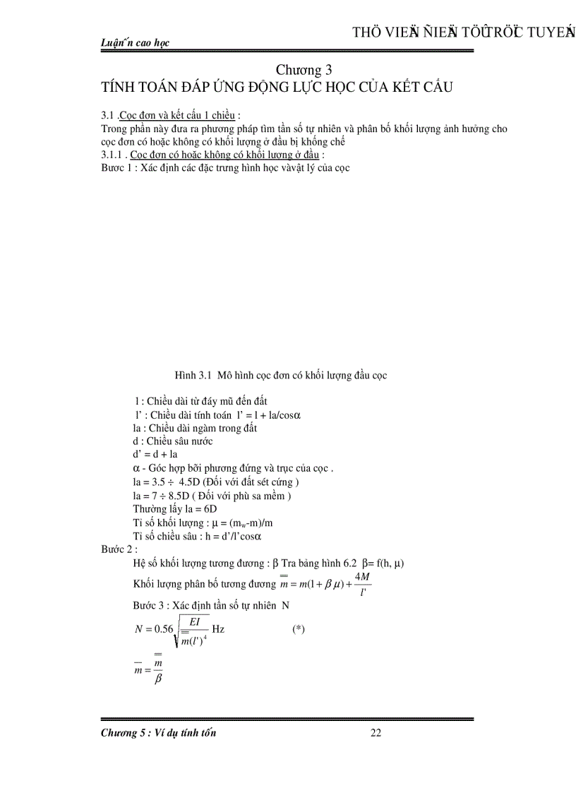 image for page Dao động của cọc đối với công trình biển
