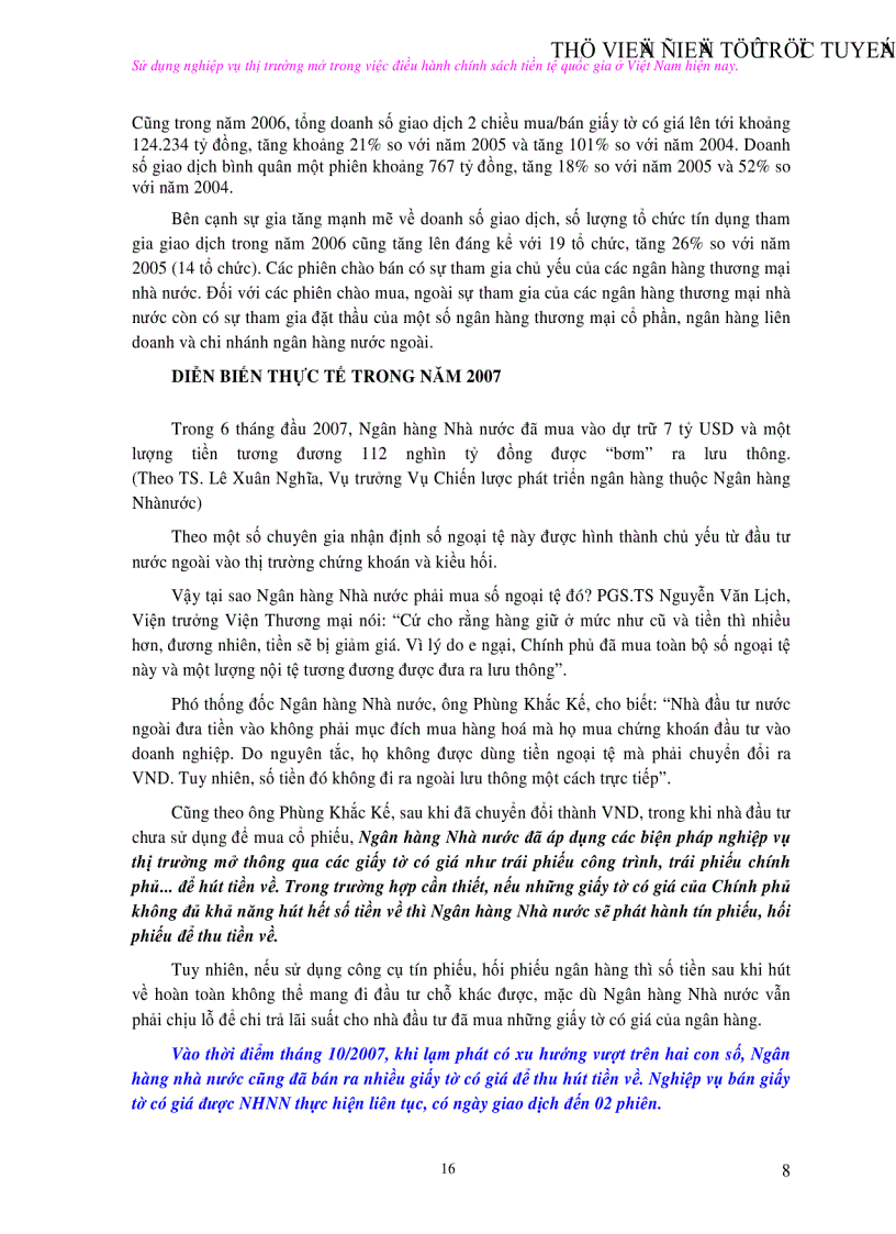 image for page Sử dụng nghiệp vụ thị trường mở trong việc điều hành chính sách tiền tệ quốc gia ở Việt Nam hiện nay