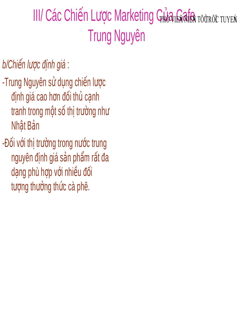 image for page SLIDE Chiến Lược Marketing Của Cafe Trung Nguyên