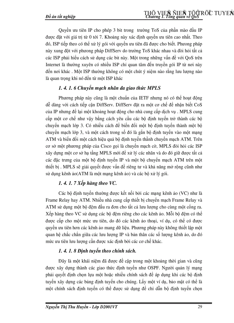 image for page Nghiên cứu ứng dụng của kĩ thuật lập lịch trong mạng IP và định hướng cho mạng viễn thông trong tương lai