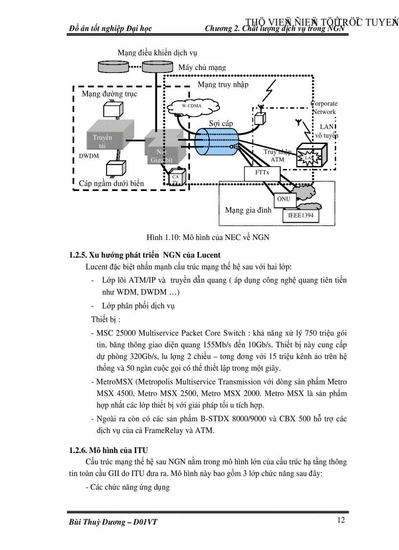 image for page Nghiên cứu phương thức điều khiển chất lượng dịch vụ trong mạng thế hệ sau