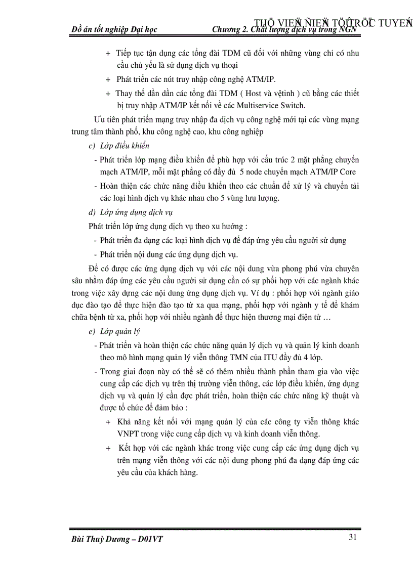 image for page Nghiên cứu phương thức điều khiển chất lượng dịch vụ trong mạng thế hệ sau