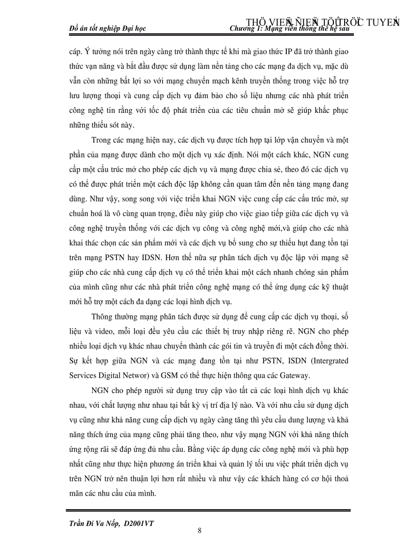 image for page Giao thức báo hiệu trong mạng thế hệ sau NGN