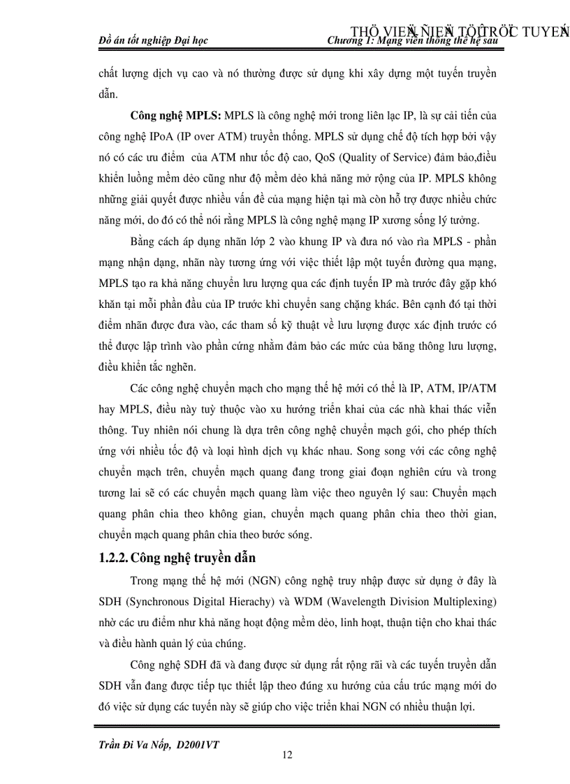 image for page Giao thức báo hiệu trong mạng thế hệ sau NGN