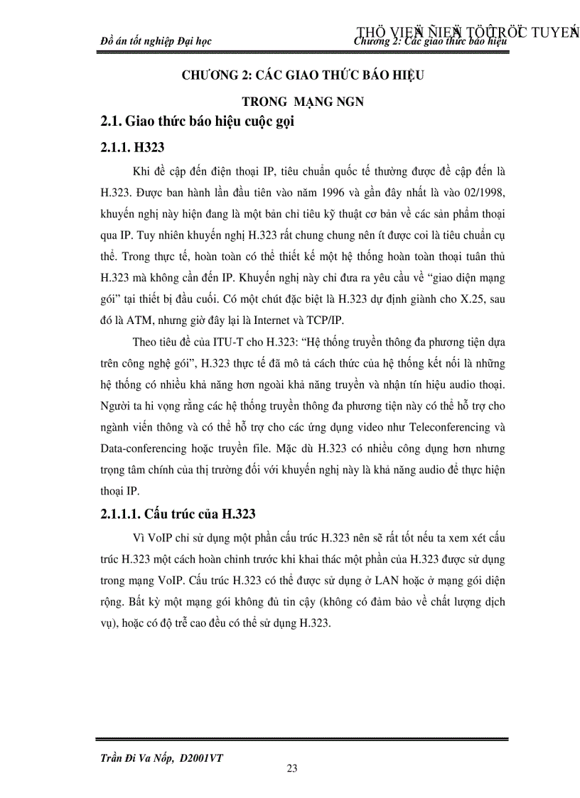 image for page Giao thức báo hiệu trong mạng thế hệ sau NGN