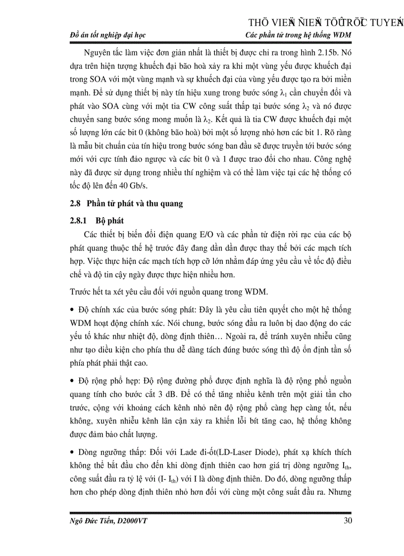 image for page Chuyển mạch gói trong mạng quang WDM