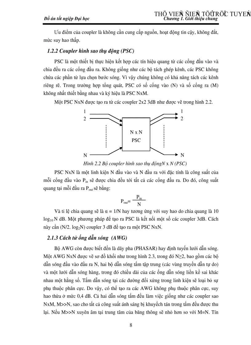 image for page Nghiên cứu mạng Man chuyển mạch gói đơn chặng lựa chọn bước sóng dựa trên AWG