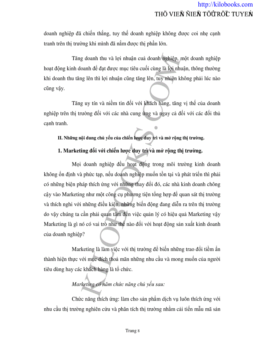 image for page Một số giải pháp Marketing nhằm duy trì và mở rộng thị trường sản phẩm động cơ điện của Công ty chế tạo máy điện Việt Nam Hungari