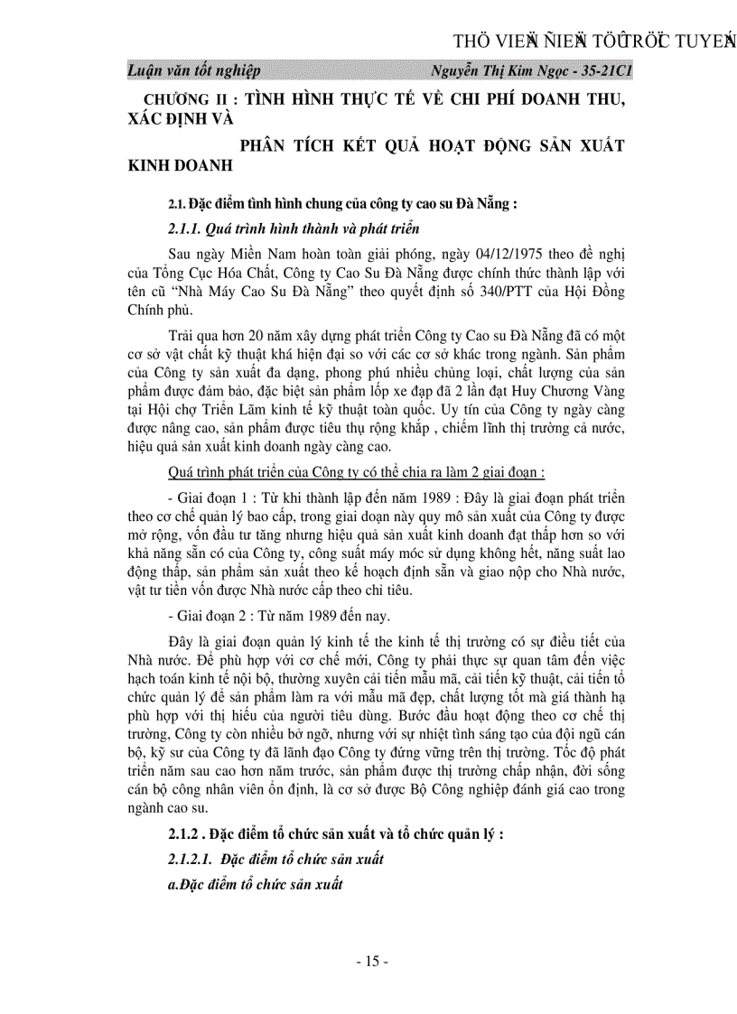 image for page Hoàn thiện tổ chức chi phí doanh thu xác định và phân tích kết quả hoạt động sản xuất kinh doanh tại Công ty Cao Su Đà Nẵng