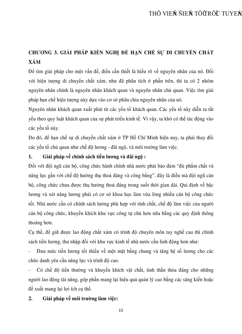 image for page Thực trạng di chuyển chất xám từ khu vực Công sang khu vực Tư tại thành phố Hồ Chí Minh