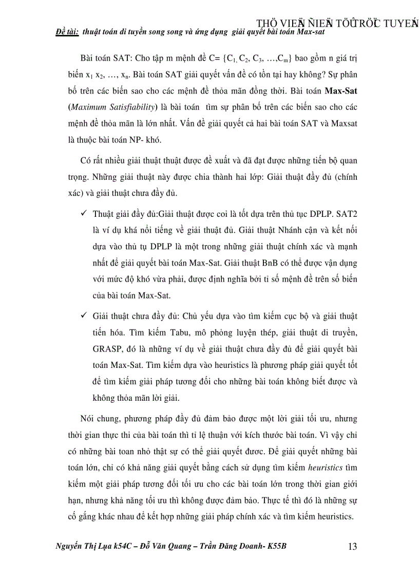 image for page Gải thuật toán di truyền song song và ứng dụng giải quyết bài toán Max sat