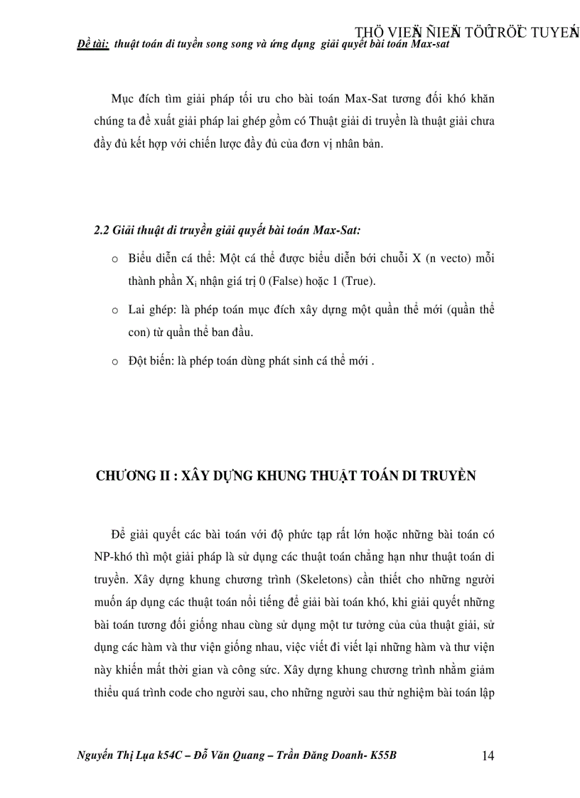 image for page Gải thuật toán di truyền song song và ứng dụng giải quyết bài toán Max sat