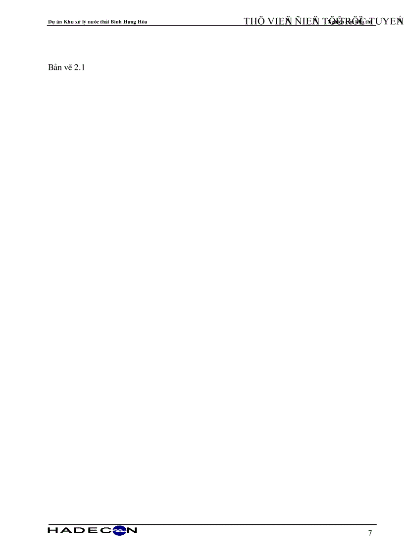 image for page Báo cáo nghiên cứu khả thi Dự án khu xử lý nước thải Bình Hưng Hòa