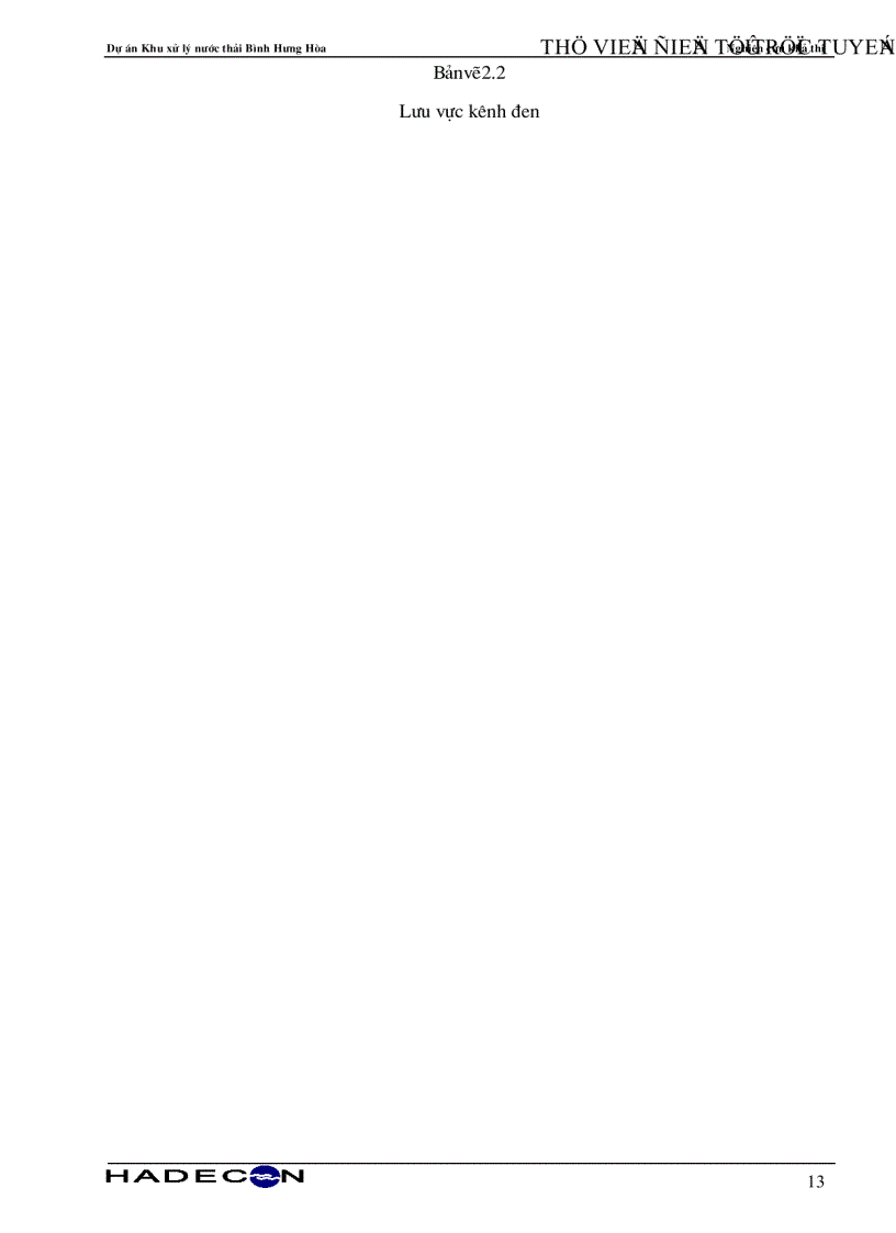 image for page Báo cáo nghiên cứu khả thi Dự án khu xử lý nước thải Bình Hưng Hòa