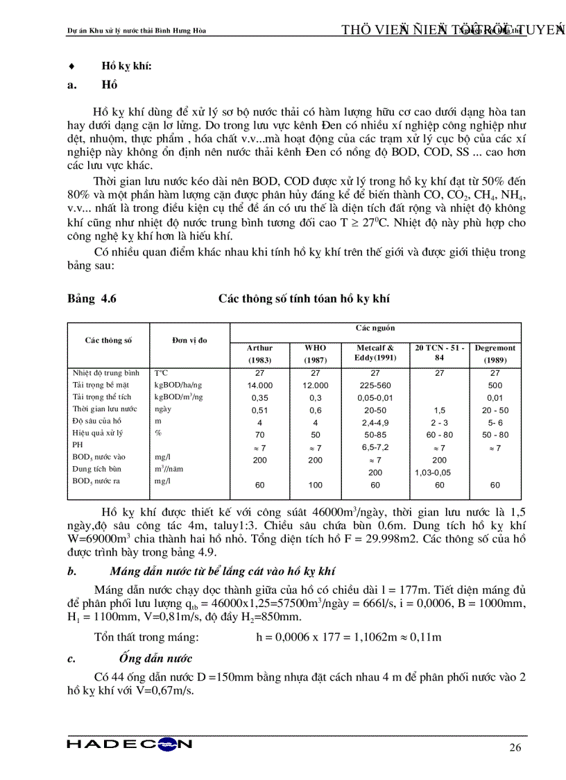 image for page Báo cáo nghiên cứu khả thi Dự án khu xử lý nước thải Bình Hưng Hòa