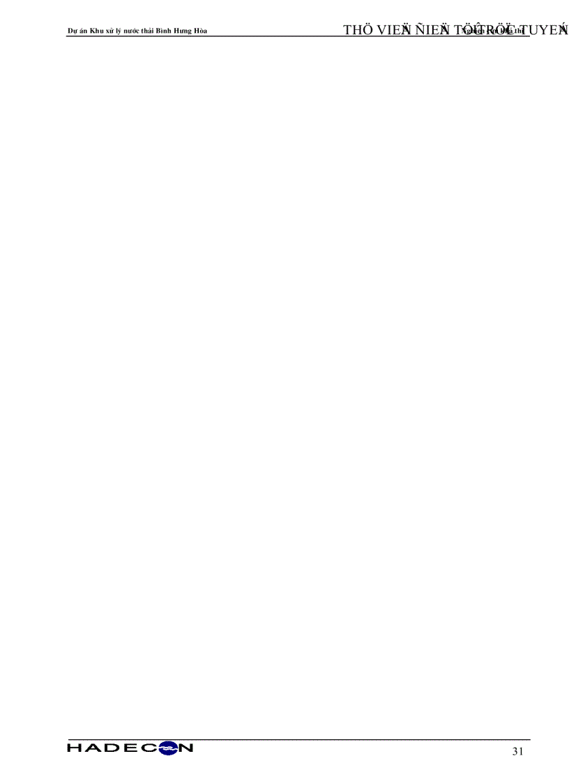 image for page Báo cáo nghiên cứu khả thi Dự án khu xử lý nước thải Bình Hưng Hòa
