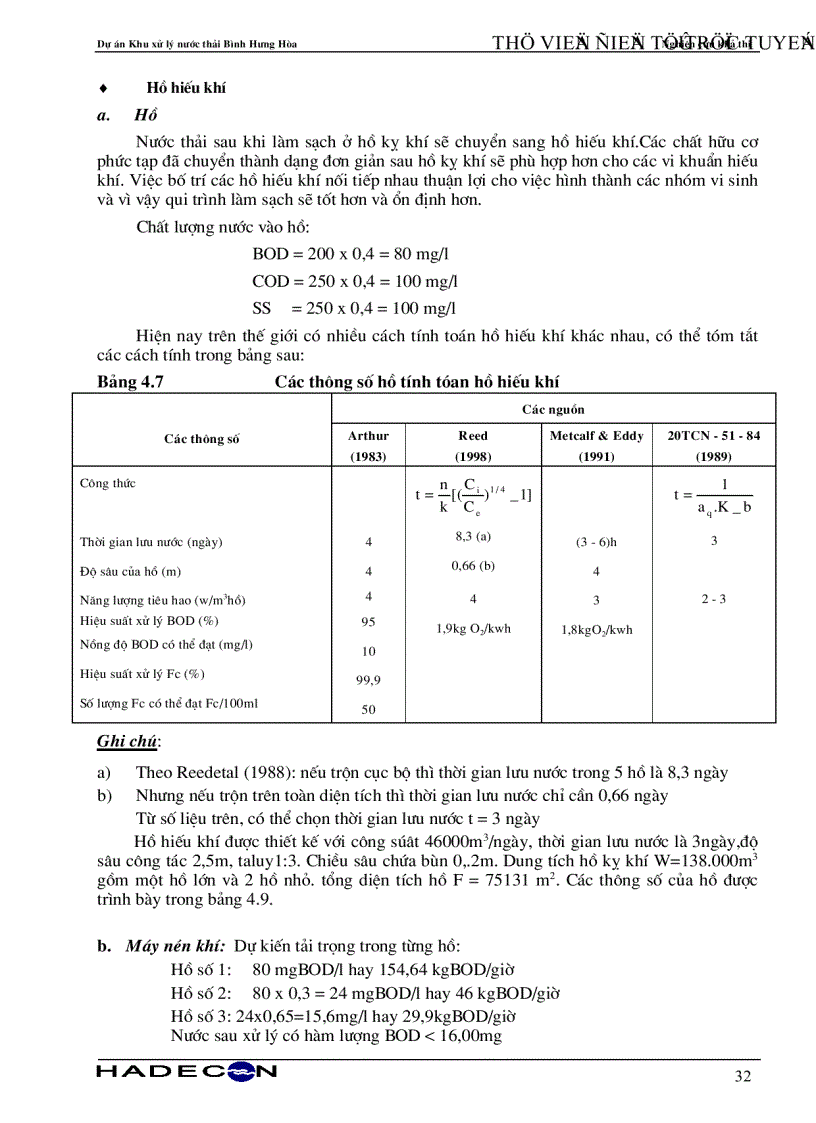 image for page Báo cáo nghiên cứu khả thi Dự án khu xử lý nước thải Bình Hưng Hòa