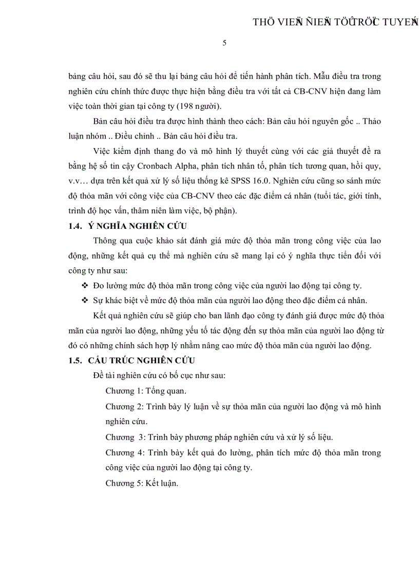 image for page Đo lường sự thỏa mãn trong công việc của người lao động tại Công ty cổ phần Cơ khí Chế tạo máy Long An