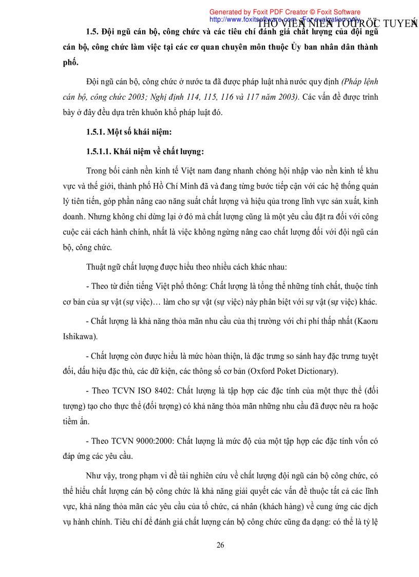 image for page Một số giải pháp nâng cao chất lượng đội ngũ Cán bộ công chức ở các cơ quan chuyên môn thuộc UBND TPHCM