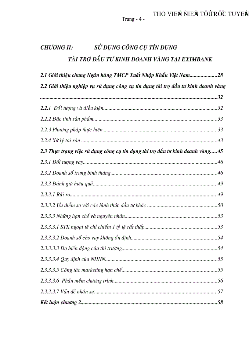 image for page Sử dụng công cụ tín dụng tài trợ đầu tư kinh doanh vàng tại Ngân hàng TMCP Xuất Nhập Khẩu Việt Nam
