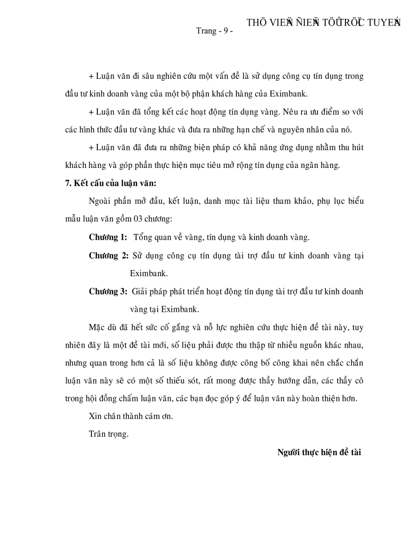 image for page Sử dụng công cụ tín dụng tài trợ đầu tư kinh doanh vàng tại Ngân hàng TMCP Xuất Nhập Khẩu Việt Nam
