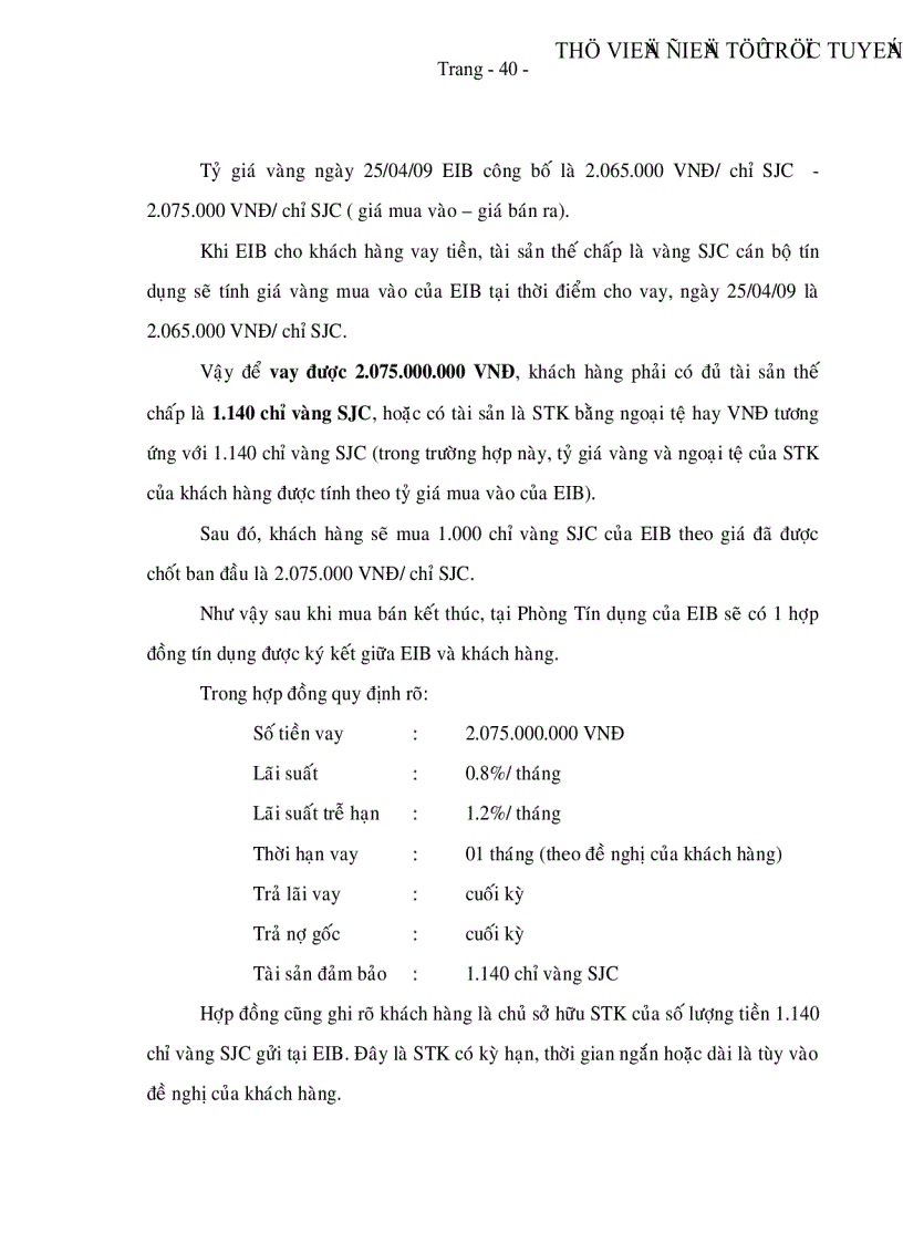 image for page Sử dụng công cụ tín dụng tài trợ đầu tư kinh doanh vàng tại Ngân hàng TMCP Xuất Nhập Khẩu Việt Nam