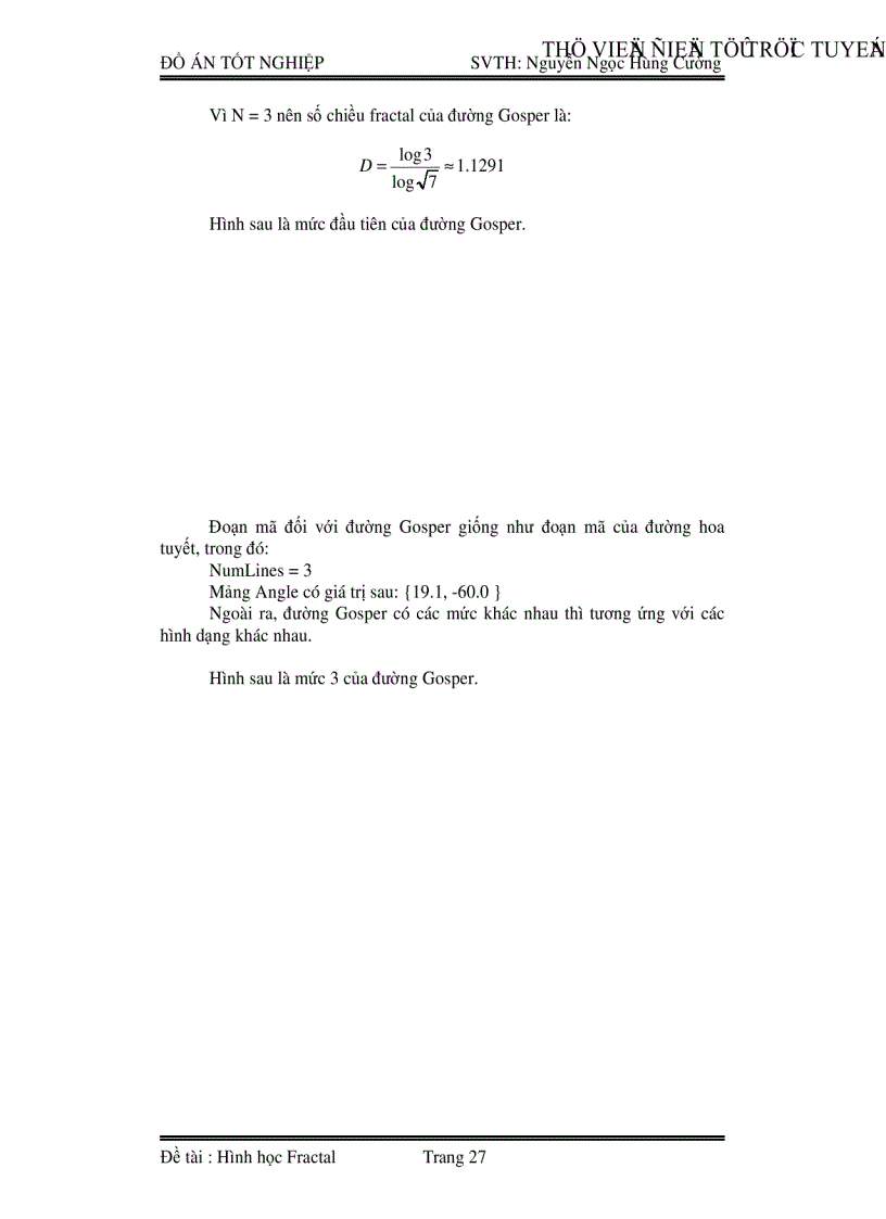 image for page Nghiên cứu về hình học Fractal Viết chương trình cài đặt một số đường và mặt Fractal 35 trang