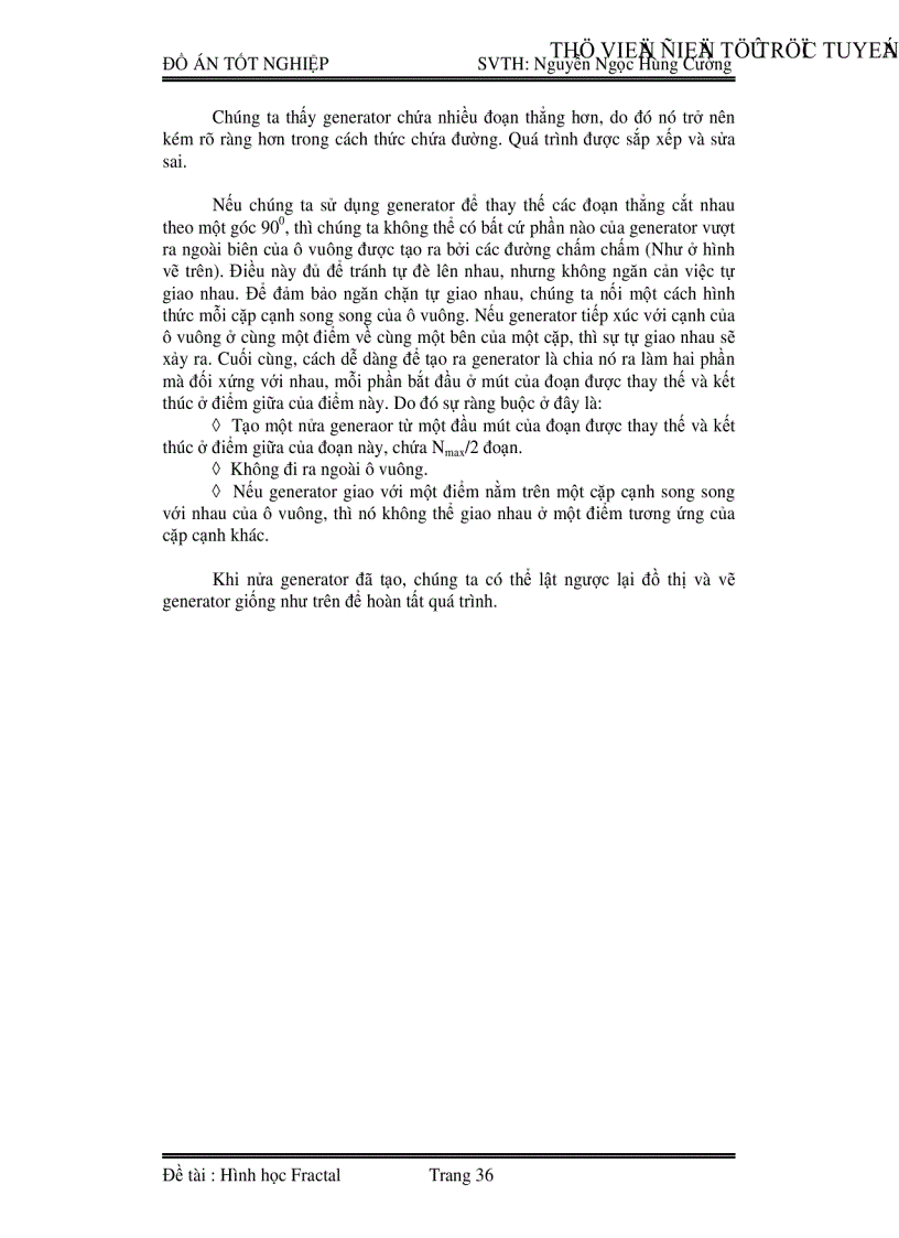 image for page Nghiên cứu về hình học Fractal Viết chương trình cài đặt một số đường và mặt Fractal 35 trang
