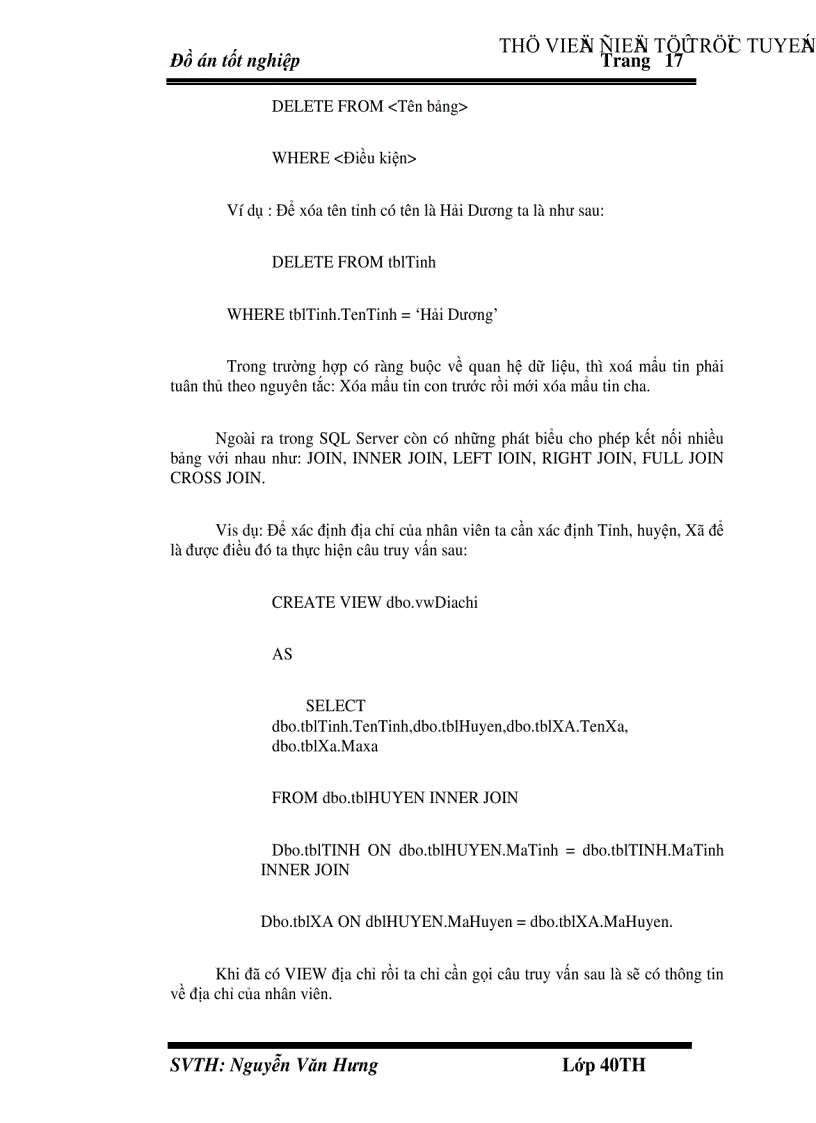 image for page Phân tích và cài đặt chương trình quản lý bệnh nhân tại bệnh viện Khánh Hoà