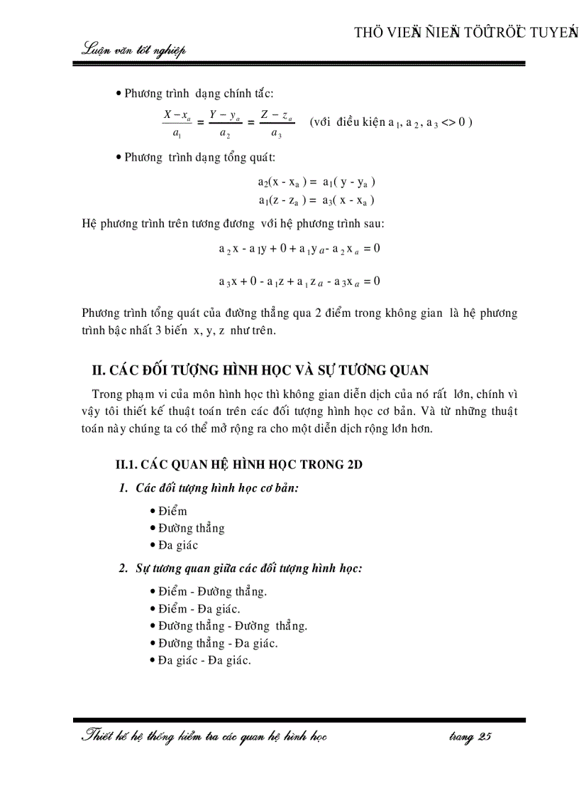 image for page Thiết kế hệ thống kiểm tra các quan hệ hình học trong không gian 2D và 3D 80 trang