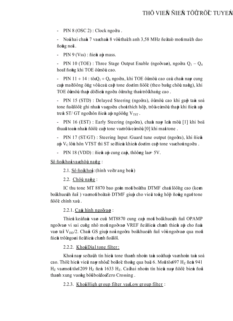 image for page Thiết kế hệ thống điều khiển xa các thiết bị điện có định thời bằng điện thoại hữu tuyến