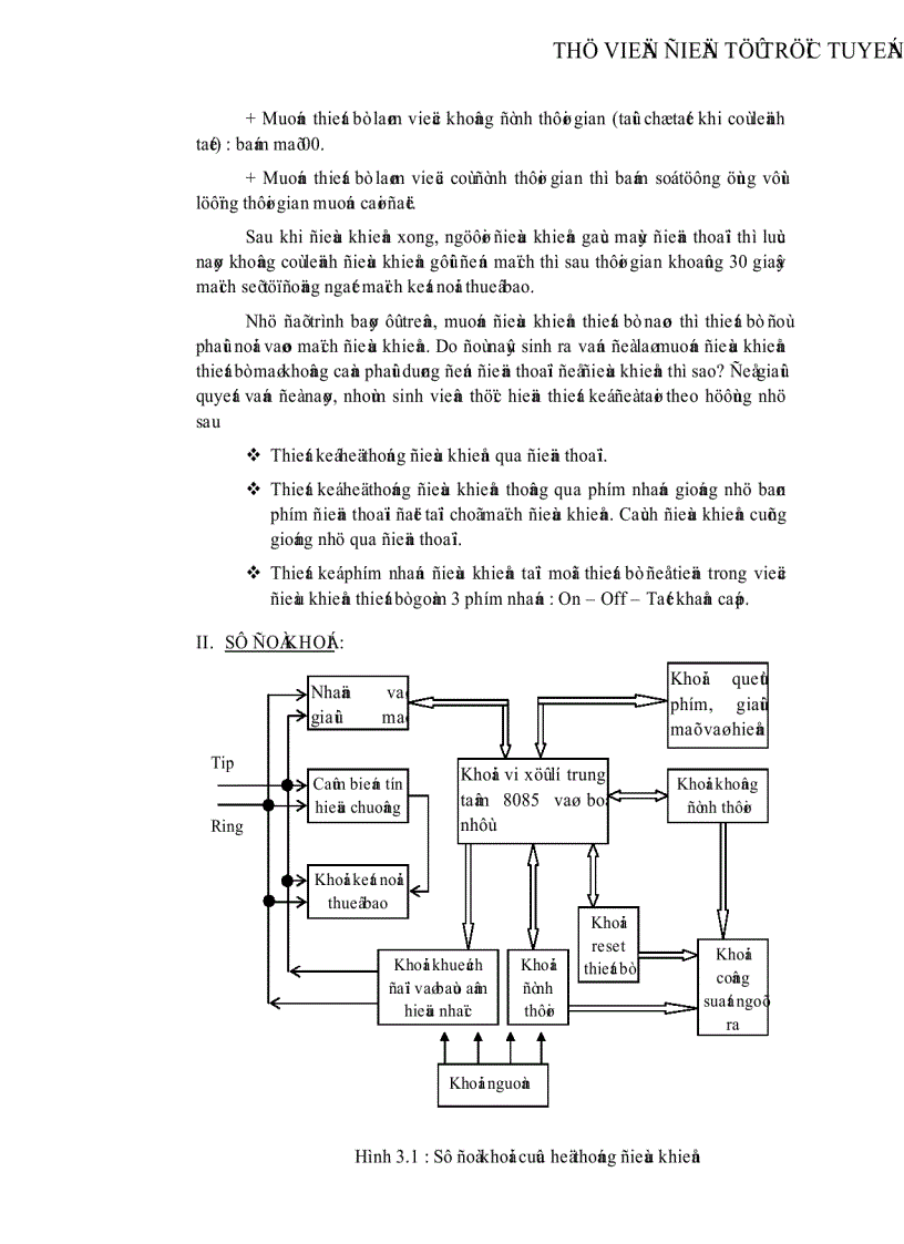image for page Thiết kế hệ thống điều khiển xa các thiết bị điện có định thời bằng điện thoại hữu tuyến