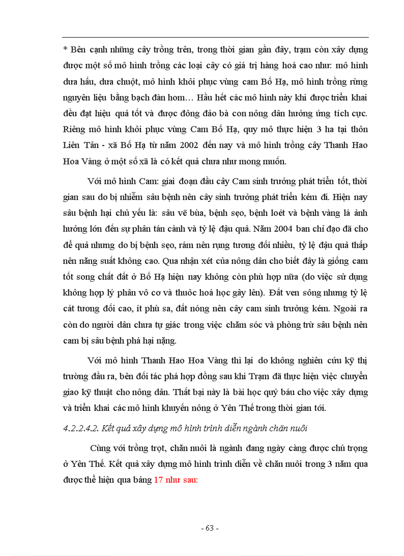 image for page Đánh giá kết quả và tác động từ hoạt động khuyến nông của Trạm khuyến nông huyện Yên Thế tỉnh Bắc Giang
