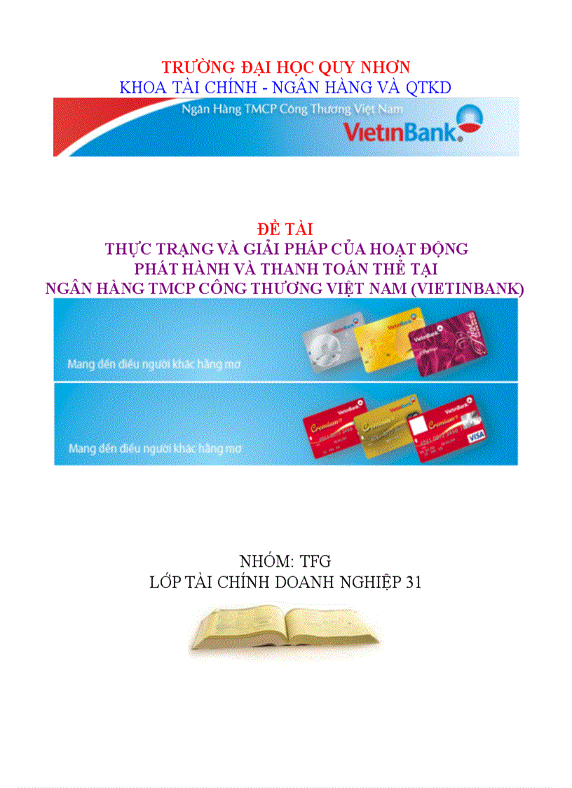 Thực trạng và giải pháp của phát hành và thanh toán thẻ tại Ngân hàng TMCP Công thương Việt Nam